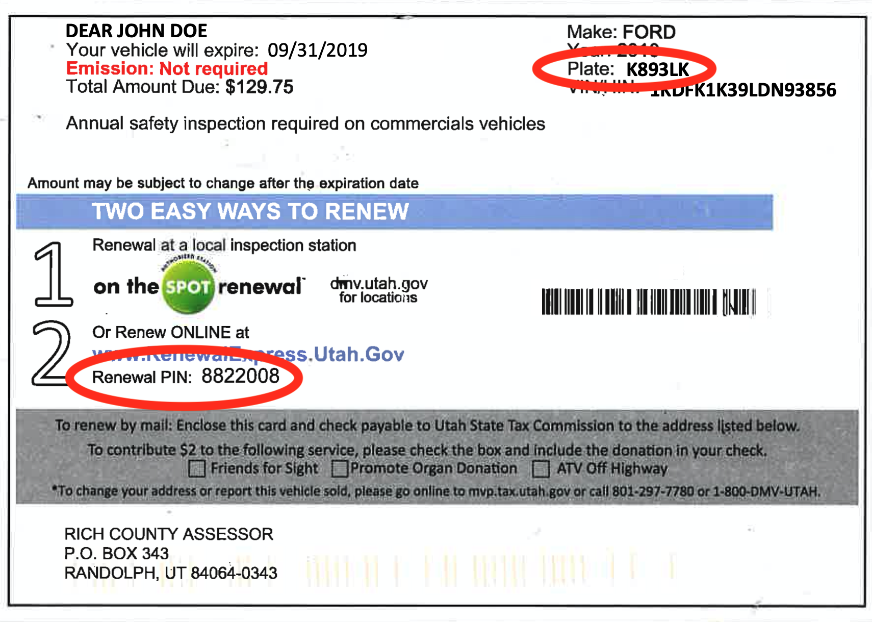 Where Can I Find My Vehicle Information Renewal Express